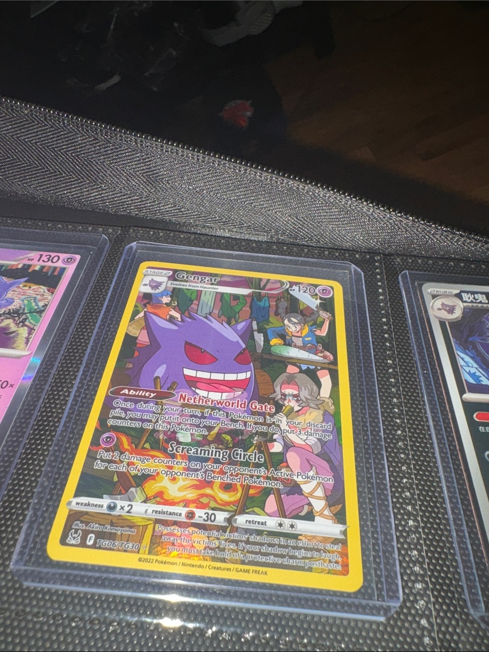 Pokemon Gengar TG06 Trading Card - Purple, Yellow, Red
